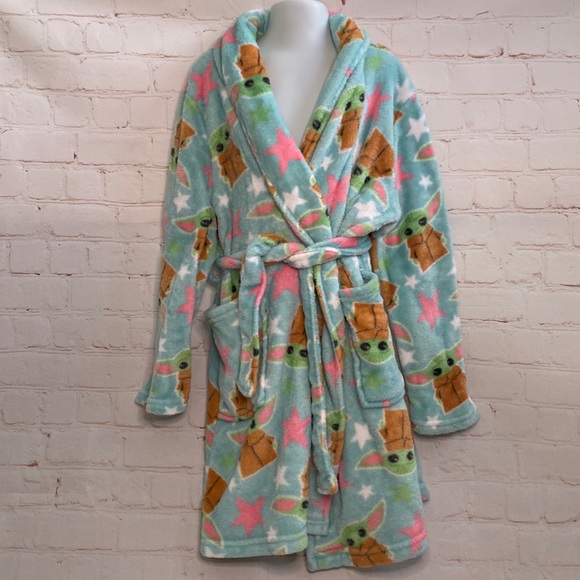 Star Wars Pajamas Star Wars Baby Yoda Grogu Aqua And Pink Belted